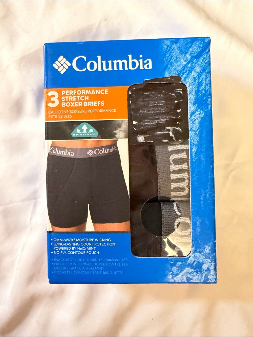 Columbia Men's Performance Stretch Boxer Briefs - Black